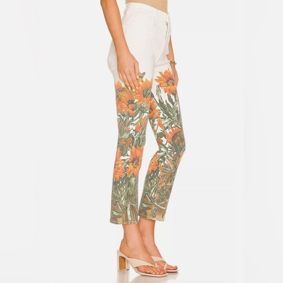 New Mother High Waisted Rider Ankle in Water For Flowers Size 28 - Picture 4 of 11